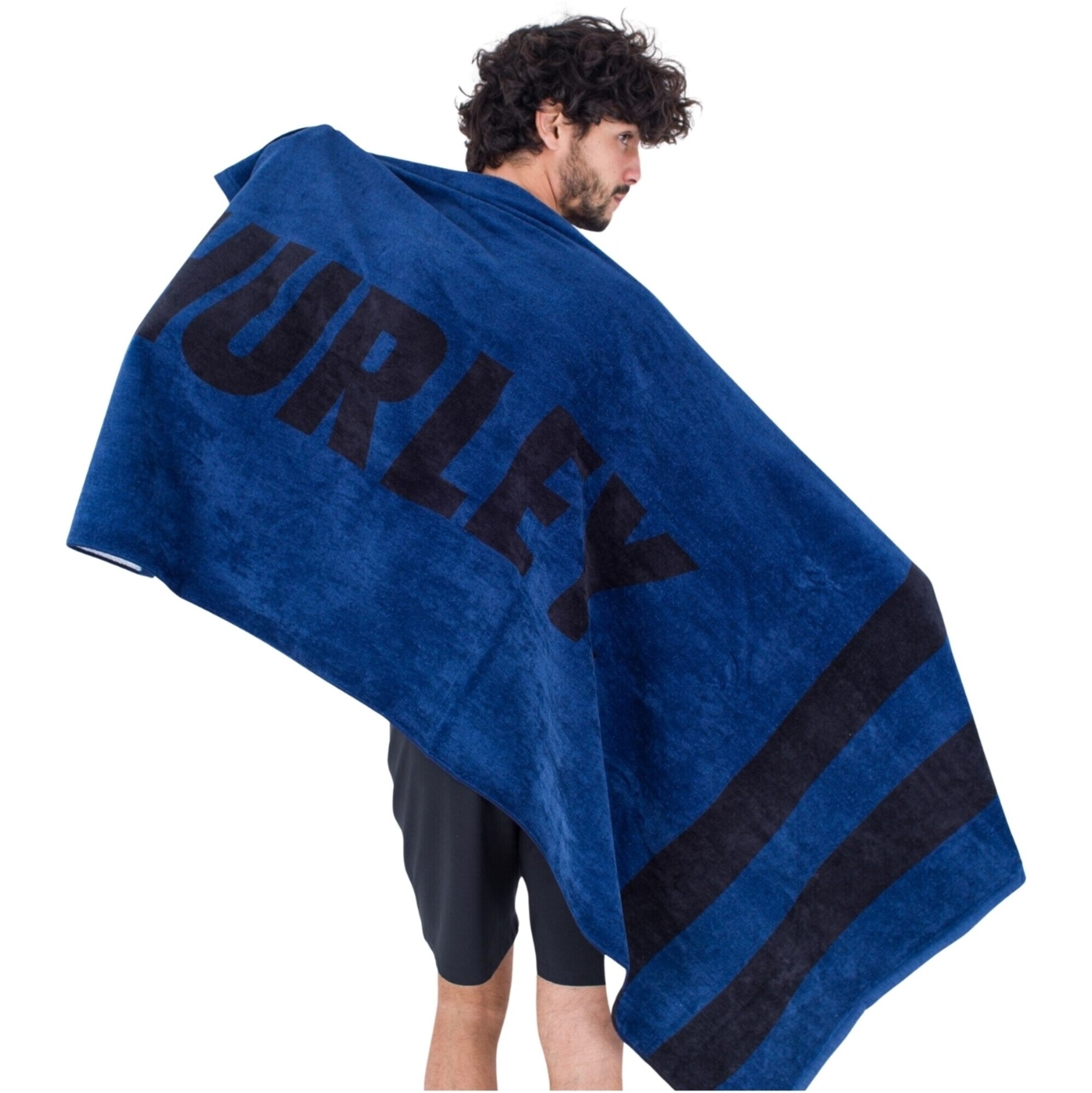 2026 Hurley Fastlane 2 Stripe Towel AMAX23Q1FT - Poseidon Blue